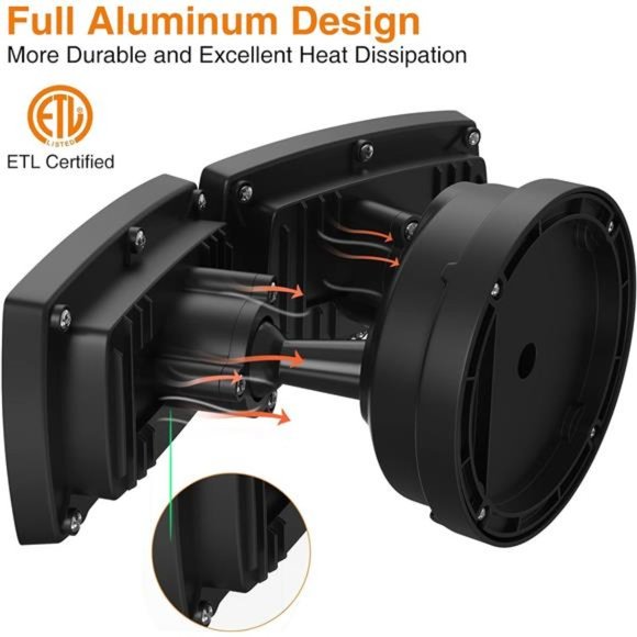 3000LM LED Flood Light Outdoor, Switch Controlled LED Security Light, 28W - Picture 3 of 6